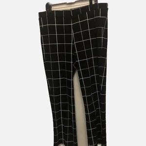 Pantalone donna Iman nero a righe elastico in vita pull up gamba dritta taglia XL. Nuovo - Foto 1 di 8