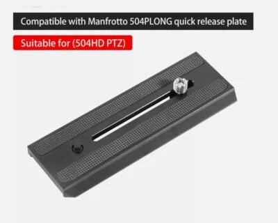 Quick Release Plate Compatible w/ 504PLONG for Manfrotto 504HD PTZ Fluid Head - Image 1 of 4