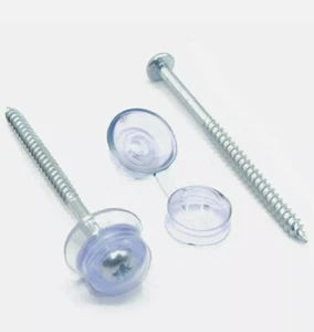 100 3 ZOLL DACHSCHRAUBEN & KLARE BANDKAPPENSCHEIBEN FÜR WELLBLECH  - Bild 1 von 4