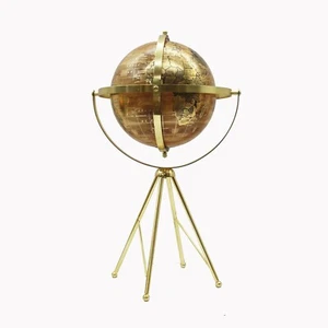 New Gold Globe on Stand Highly Detailed Opulent and Stylish Home Decor G-22 - Picture 1 of 1