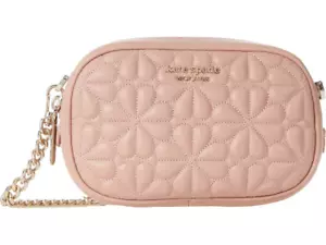 Bolso Bandolera Kate Spade New York Acolchado Cuero Flor Cámara Oro Rosa - Imagen 1 de 4