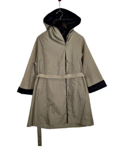 Vintage Orvis Jacket Belted Parka Rain Size Small Hooded Coat Lightweight Toggle - Picture 1 of 9
