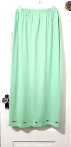 NEW Quacker Factory Jersey Long Skirt PLUS 1X Lime Green Watermelon ~FLASH SALE~ - Picture 1 of 12