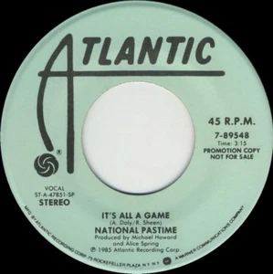 NATIONAL PASTIME It's All A Game (1985 US Double Side A Promo 7inch) * Baseball - Bild 1 von 2