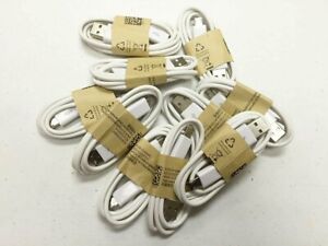 10-1000 Wholesale Lot White Micro USB Cable Charger Cord Samsung Galaxy S7 S6 S5