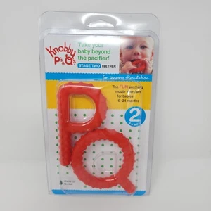 Chewy Tubes Knobby P's & Q's Beißring Stufe 2 Neu 6-24 Monate - Bild 1 von 4
