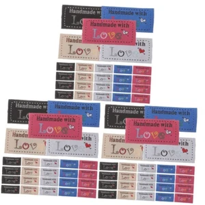 100pcs Handmade with Love Tags Sew In Labels Crochet Supplies Sewing Labels - Picture 1 of 9