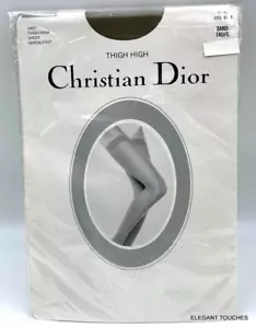 Medias Christian Dior Muslo Transparente Talla Alta Pequeña Sandalia Taupe - Imagen 1 de 6