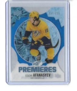 2023-24 Upper Deck Ice Egor Afanasyev Premieres Blue Rookie RC SP 447/799 - Picture 1 of 1