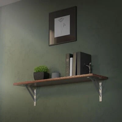 Staffa per scaffale 2 pz 24 cm alluminio argento reggimensola staffe di supporto - Immagine 1 di 4