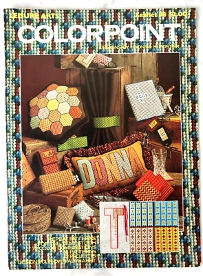 Colorpoint Needlepoint Designs Repeat Patterns Vintage Leisure Arts Leaflet 1977 - Image 1 of 3