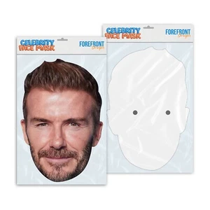 Maschera viso celebrità divertente personalizzata David Beckham pronta da indossare - Foto 1 di 3