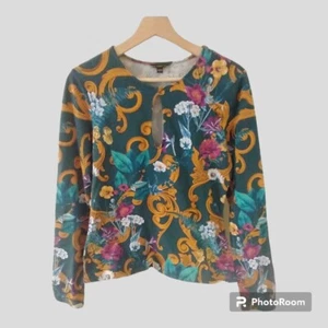 Blusa boho Guess floral multicolor para mujer L cachemira - Imagen 1 de 9