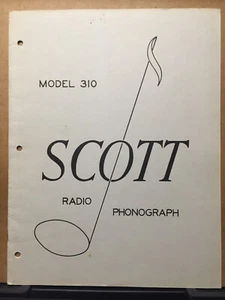 Owner Manual for the Scott 310 Radio Phonograph Receiver ~ Original - Picture 1 of 3