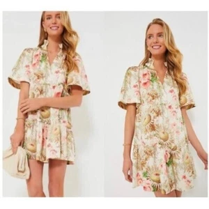 Tuckernuck | NEW Sun Faded Floral Crawford V-neckline Mini Dress Size XS - Picture 1 of 11