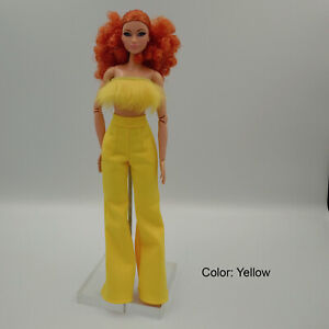 Handmade~Doll tops + pants for 12" Doll~ Barbie, Silkstone #2023030328-2