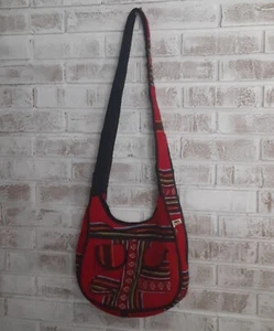 Bolso Hobo Tejido Daquilema Vintage Algodón/Lana Ecuador - Imagen 1 de 7