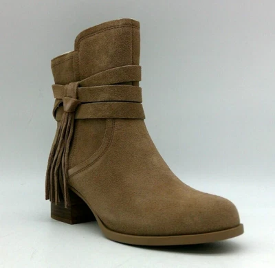 Botines Koolaburra By Ugg Kenz Marrón Claro Gamuza Borla Talla 6 M EE. UU. Cremallera Lateral Foto 1 de 4