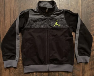 Air Jordan Kid’s Jacket Size S (4-5) years old Black Big Logo Zip Up Jumpman - Picture 1 of 7