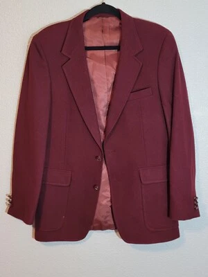 Ratner Clothes Blazer Traje Chaqueta Para Hombres 40R Lana de un solo pecho Borgoña Foto 1 de 4