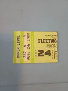 Fleetwood Mac 1980 Concert Ticket Stub Kansas City Missouri - Picture 1 of 2