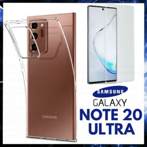COVER TRASPARENTE + PELLICOLA VETRO TEMPERATO PER SAMSUNG GALAXY NOTE 20 ULTRA - Foto 1 di 10