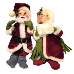 Vintage Annalee 8" Mr. & Mrs. Santa Claus 1963 - Imagen 1 de 10