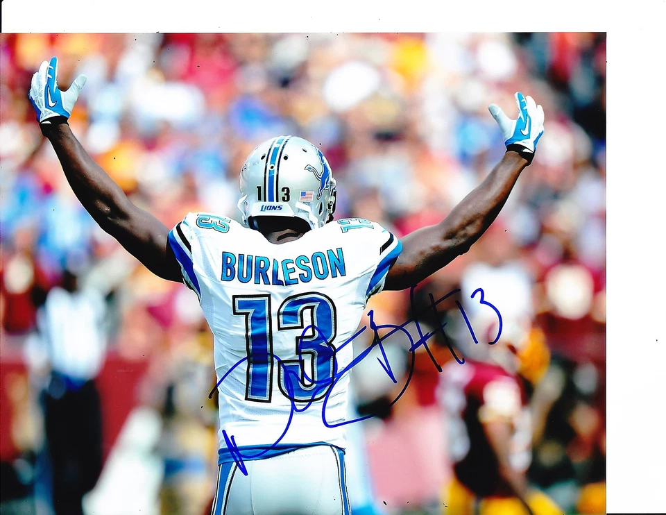 DETROIT LIONS NATE BURLESON AUTOGRAFADO 8X10 - Imagem 1 de 1