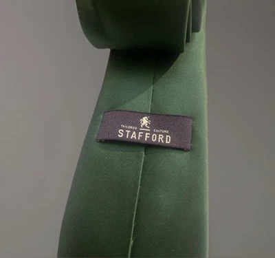 Stafford Men’s Silk Tie Green Tailored Culture - Image 1 of 4