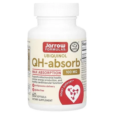 Jarrow Formulas Ubiquinol, QH-Absorb, 100 mg, 60 Softgels