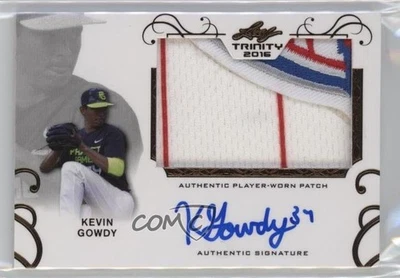2016 Leaf Trinity Patch Auto Kevin Gowdy #PA-KG1 Patch Auto - Image 1 of 2