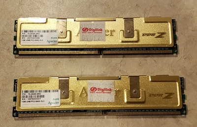 Apacer 2GB(2X1GB) PC2-6400 DDR2-800MHz non-ECC Unbuffered 240-Pin DIMM Memory - Image 1 of 2