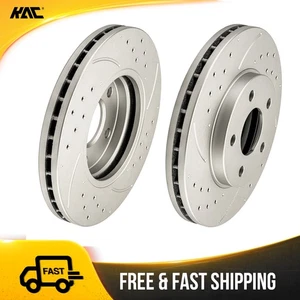 Front Drilled Slotted Brake Rotors For Malibu 04-07 08 V6 Pontiac G6 06-07 276mm - Picture 1 of 19