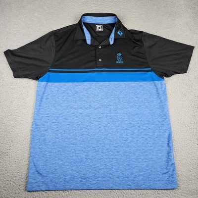 FootJoy Shirt Mens 2XL Blue Black Polo Golf Performance Outdoor - Image 1 of 4