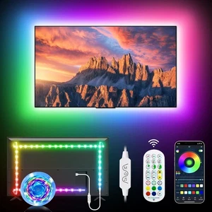 TV Strip Lights LED Backlight USB Music Sync for 32–65 Inch Smart TV Screen - Afbeelding 1 van 6