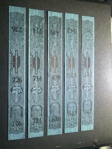 Cinque antichi francobolli US Tabacco Revenue serie 123 e 125 MNH - Foto 1 di 11