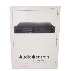 Audio Centron RMA-1000 Schematics & Parts List Manual - Picture 1 of 3