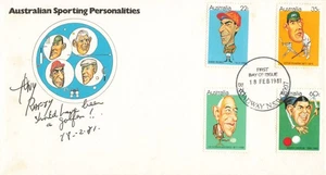 FDC 1981 Australian Sporting Personalities Signed Tony Rafty with funny comment - Picture 1 of 2
