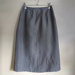 DKNY Linen And Silk Midi Skirt Immaculate Condition Size 10 - Picture 1 of 6
