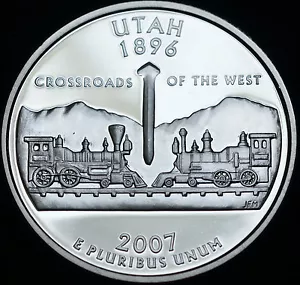 2007 S Utah Mint Silver Proof Statehood Washington Quarter from U.S. Proof Set - Picture 1 of 2