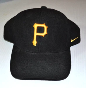 Pittsburgh Pirate Hat Team Nike Adjustable Black 100% Wool MLB - Picture 1 of 5