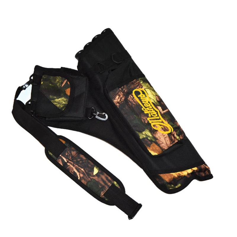 Archery Arrow Quiver Back Bag 4 Tubes Belt Waist Shoulder Hip Pouch Bow Holder - Image 1 of 4