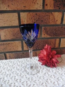 KRISTALL St LOUIS ROHMER MODELL CHANTILLY 1 GLAS DUNKELBLAU H 21,5 CM GEWICHT 253g - Bild 1 von 5