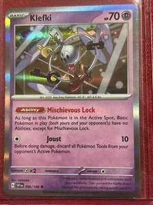 Pokémon TCG Klefki Scarlet & Violet Base Set 096/198 Holo Rare Pull To Sleeve - Picture 1 of 8