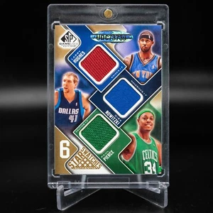 2009 SP Game Used Swatches /65 Nowitzki Carter Bibby Jamison Hughes Pierce - Picture 1 of 2