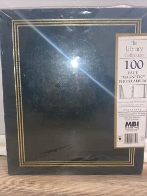 Álbum de fotos magnético verde de 100 páginas MBI The Library Collection nuevo Foto 1 de 4