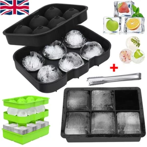 2 x Ice Cube Tray Set - Spheres/Balls & Cubes - Large - Picture 1 of 24