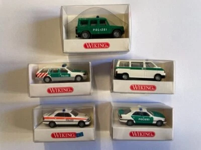 5 MODELLINI AUTO 1:87 DELLA POLIZEI MARCA WIKING  (VEDI DESCRIZIONE) - Immagine 1 di 4
