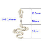 Women Snake Stainless Steel Belly Button Ring Navel Ring Body Piercing Jewelr'JF