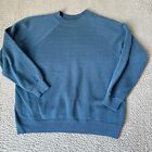 Vintage Hanes Sweatshirt Womens Medium Blue Sweater Blank Her Way Ladies 90s 1A